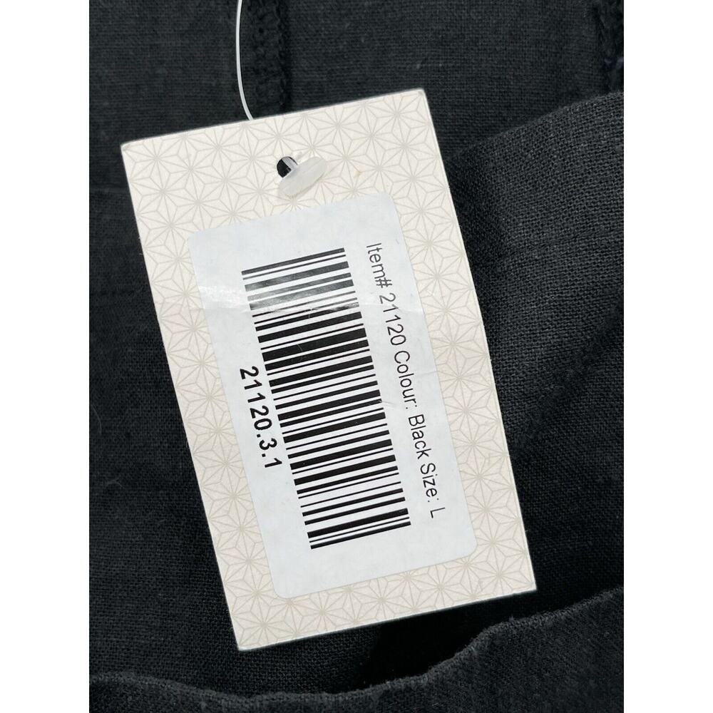 NWT Lakhays Overalls Black Cotton Hemp Lagenlook Boho Size Large - Picture 10 of 10